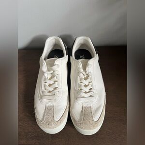 Zara White and Tan Sneakers Minimalist Design